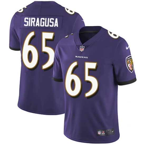 Youth Nike Baltimore Ravens #60 Nico Siragusa Elite Purple Team Color NFL Jersey - Ujersey