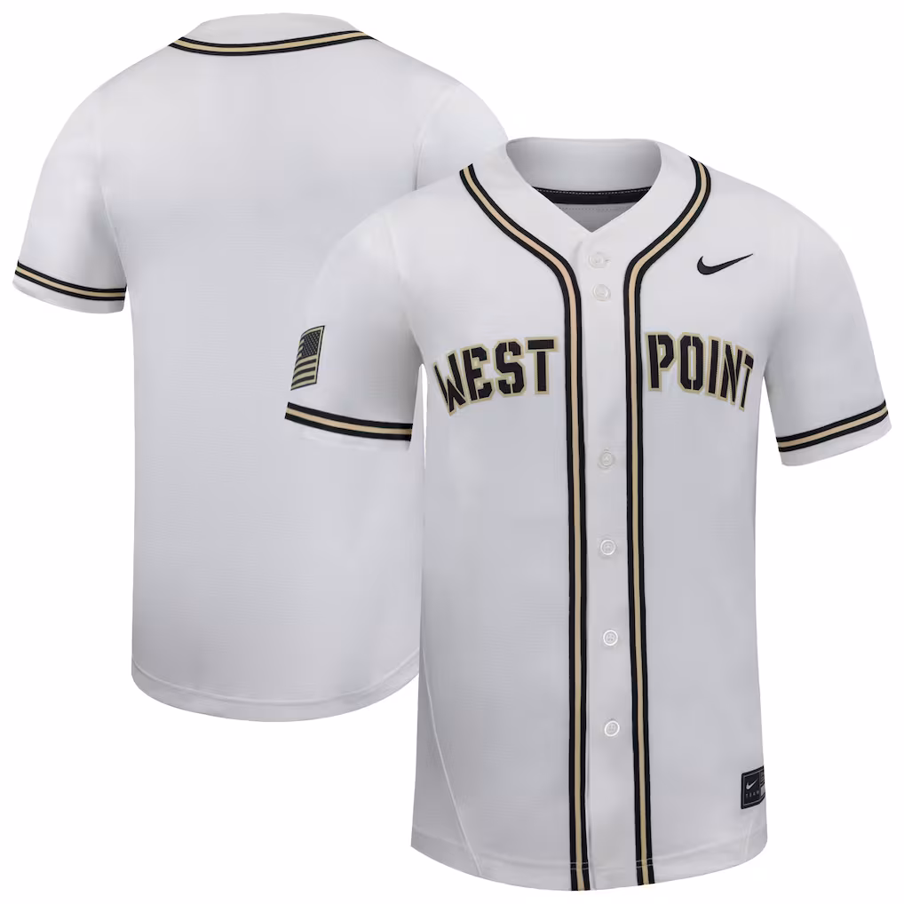 Men's Nike White Army Black Knights Replica Baseball Jersey