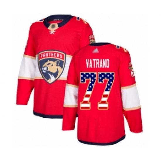 Youth Florida Panthers #77 Frank Vatrano Authentic Red USA Flag Fashion Hockey Jersey - Ujersey
