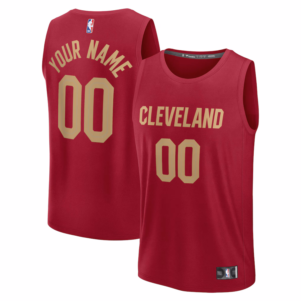 Youth Cleveland Cavaliers Fanatics Red Fast Break Custom Jersey - Icon Edition - SUjersey01