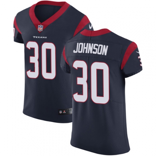 Men's Nike Houston Texans #30 Kevin Johnson Navy Blue Team Color Vapor Untouchable Elite Player NFL Jersey - Ujersey