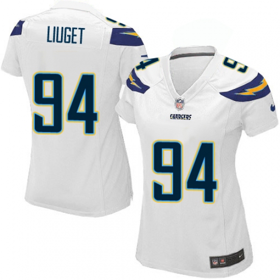 Women's Nike Los Angeles Chargers #94 Corey Liuget Game White NFL Jersey - Ujersey