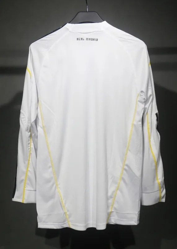 Real Madrid Retro Jersey Home Long Sleeve Soccer Shirt 2009/10