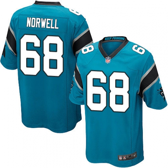 Men's Nike Carolina Panthers #68 Andrew Norwell Game Blue Alternate NFL Jersey - Ujersey