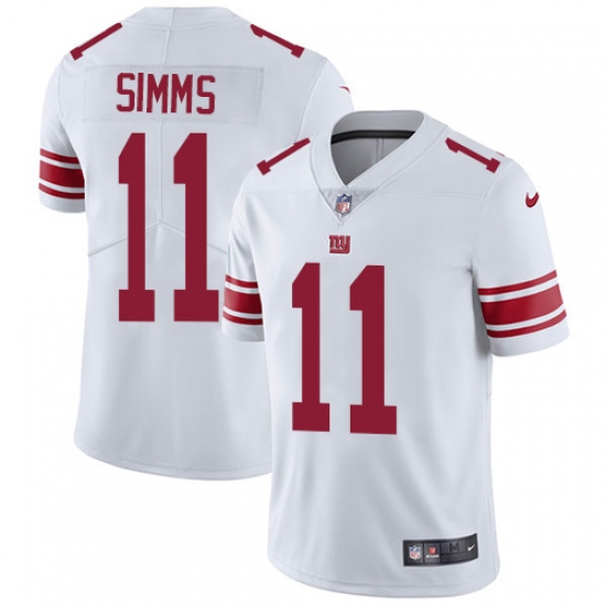 Men's Nike New York Giants #11 Phil Simms White Vapor Untouchable Limited Player NFL Jersey - Ujersey