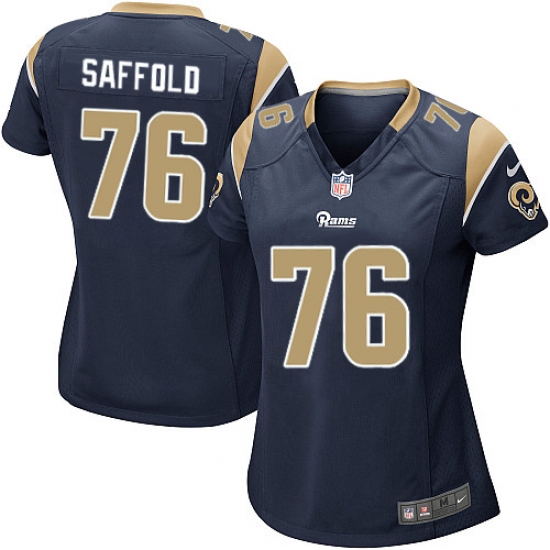 Women's Nike Los Angeles Rams #76 Rodger Saffold Game Navy Blue Team Color NFL Jersey - Ujersey