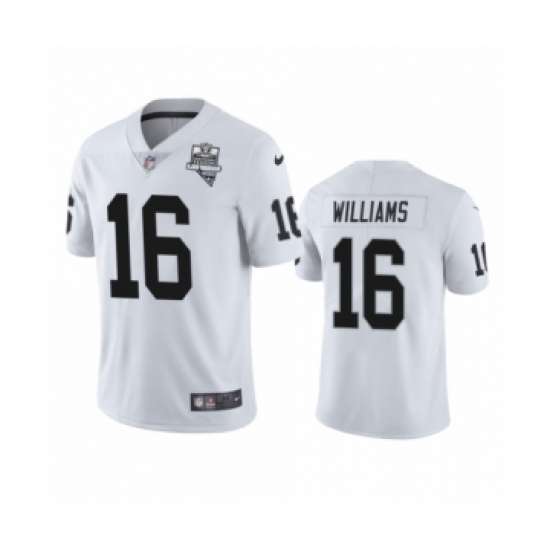 Men's Oakland Raiders #16 Tyrell Williams White 2020 Inaugural Season Vapor Limited Jersey