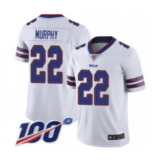 Men's Buffalo Bills #22 Marcus Murphy White Vapor Untouchable Limited Player 100th Season Football Jersey - Ujersey