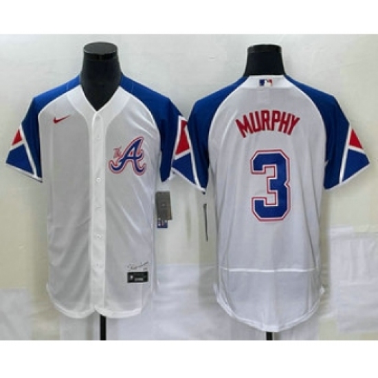Men's Atlanta Braves #3 Dale Murphy White 2023 City Connect Flex Base Stitched Jersey - Ujersey