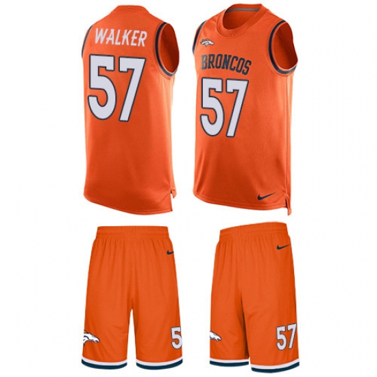 Men's Nike Denver Broncos #57 Demarcus Walker Limited Orange Tank Top Suit NFL Jersey - Ujersey