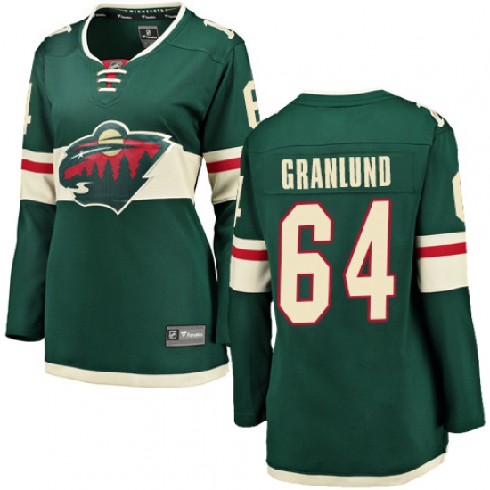 Women's Minnesota Wild #64 Mikael Granlund Fanatics Branded Green Home Breakaway NHL Jersey - Ujersey
