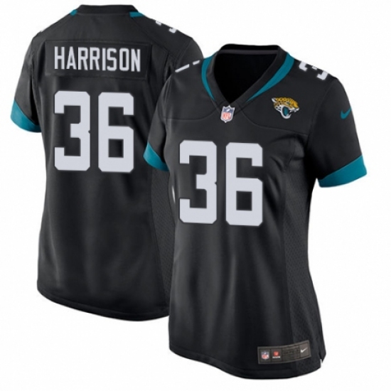 Women's Nike Jacksonville Jaguars #36 Ronnie Harrison Game Teal Green Team Color NFL Jersey - Ujersey