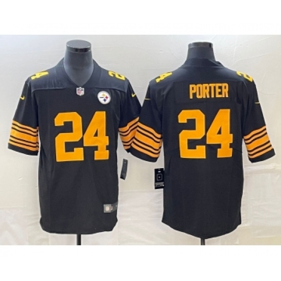 Men's Pittsburgh Steelers #24 Joey Porter Jr. Black 2023 Draft Color Rush Limited Stitched Jersey - Ujersey