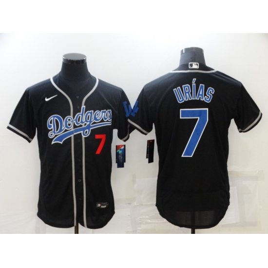 Men's Los Angeles Dodgers #7 Julio Urias Black Elite Jersey - Ujersey