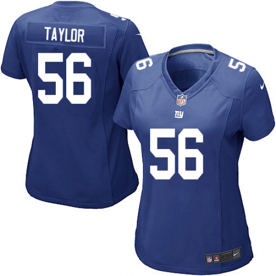 Women's Nike New York Giants #56 Lawrence Taylor Game Royal Blue Team Color NFL Jersey - Ujersey