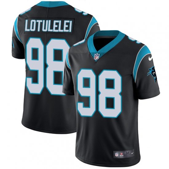 Men's Nike Carolina Panthers #98 Star Lotulelei Black Team Color Vapor Untouchable Limited Player NFL Jersey - Ujersey