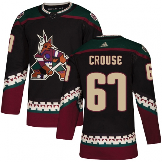 Men's Adidas Arizona Coyotes #67 Lawson Crouse Premier Black Alternate NHL Jersey - Ujersey