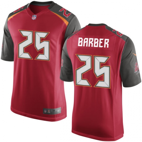 Men's Nike Tampa Bay Buccaneers #25 Peyton Barber Game Red Team Color NFL Jersey - Ujersey