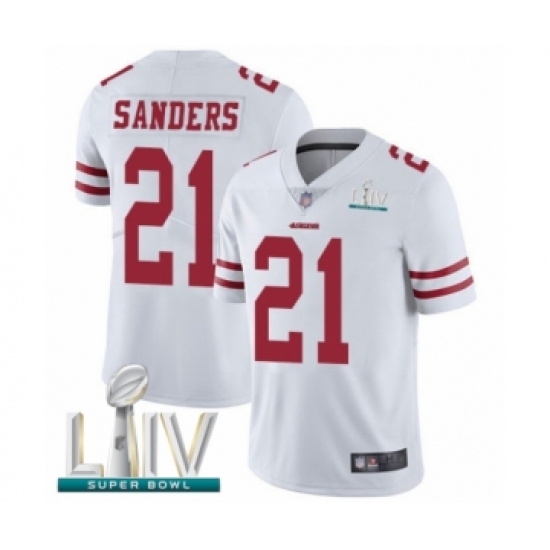Youth San Francisco 49ers #21 Deion Sanders White Vapor Untouchable Limited Player Super Bowl LIV Bound Football Jersey - Ujersey