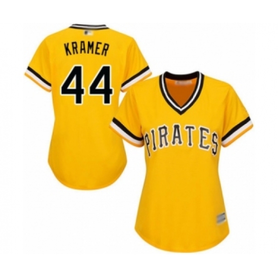 Women's Pittsburgh Pirates #44 Kevin Kramer Authentic Gold Alternate Cool Base Baseball Player Jersey - Ujersey