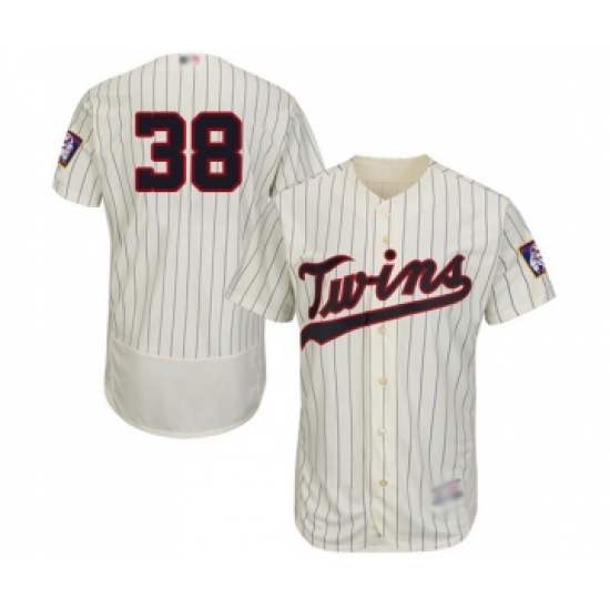 Men's Minnesota Twins #38 Blake Parker Cream Alternate Flex Base Authentic Collection Baseball Jersey - Ujersey
