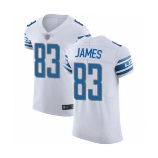 Men's Detroit Lions #83 Jesse James White Vapor Untouchable Elite Player Football Jersey - Ujersey