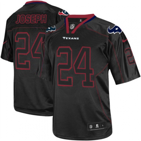 Men's Nike Houston Texans #24 Johnathan Joseph Elite Lights Out Black NFL Jersey - Ujersey
