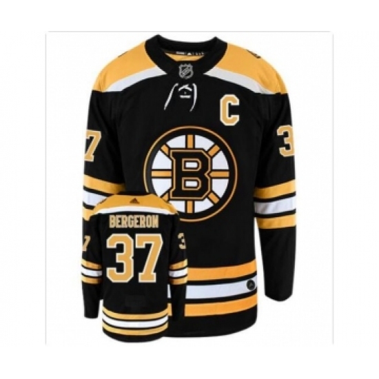 Men's Patrice Bergeron #37 with C patch Bruins Reverse Retro Special Edition Black Jersey