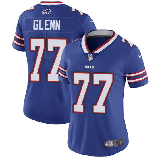 Women's Nike Buffalo Bills #77 Cordy Glenn Royal Blue Team Color Vapor Untouchable Limited Player NFL Jersey - Ujersey
