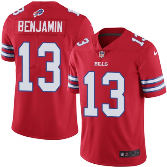 Men's Nike Buffalo Bills #13 Kelvin Benjamin Elite Red Rush Vapor Untouchable NFL Jersey - Ujersey