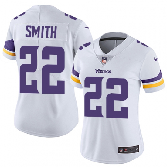 Women's Nike Minnesota Vikings #22 Harrison Smith White Vapor Untouchable Limited Player NFL Jersey - Ujersey