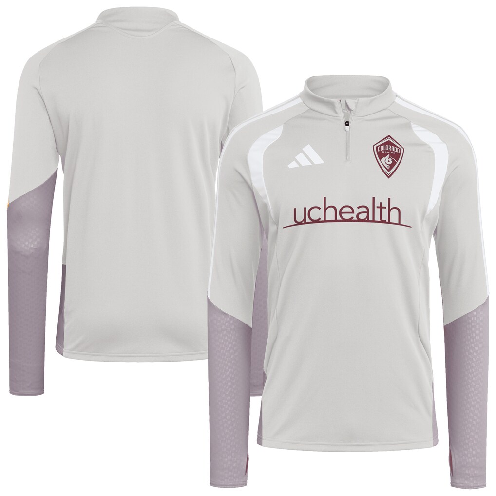 Men's Colorado Rapids adidas Silver 2026 Tiro Competition Quarter-Zip Training Top - Ujersey