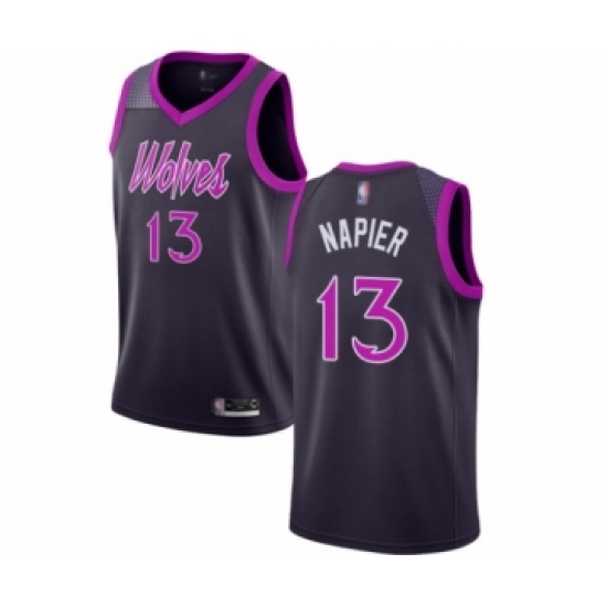 Youth Minnesota Timberwolves #13 Shabazz Napier Swingman Purple Basketball Jersey - City Edition - Ujersey