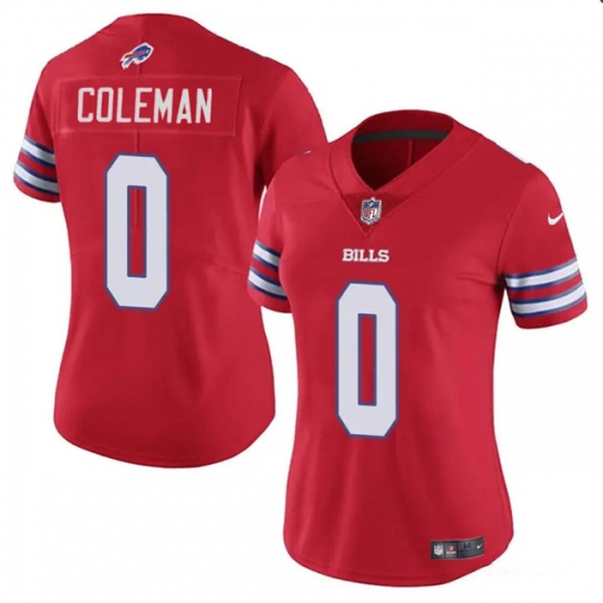 Women's Buffalo Bills #0 Keon Coleman Red Vapor Football Stitched Jersey - Ujersey