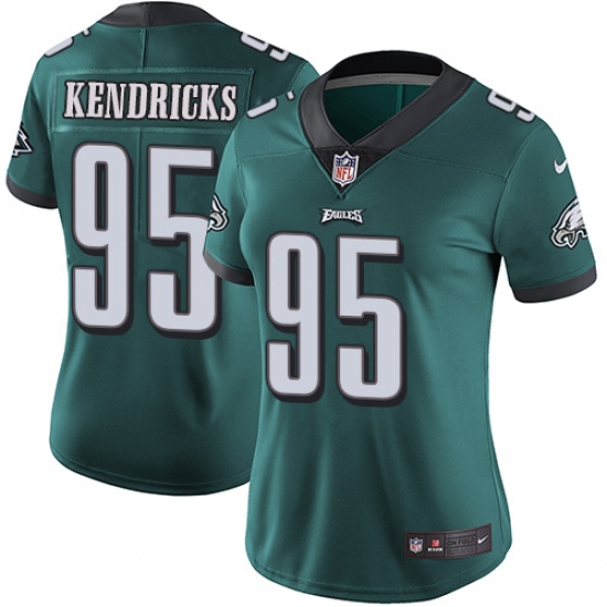 Women's Nike Philadelphia Eagles #95 Mychal Kendricks Midnight Green Team Color Vapor Untouchable Limited Player NFL Jersey - Ujersey