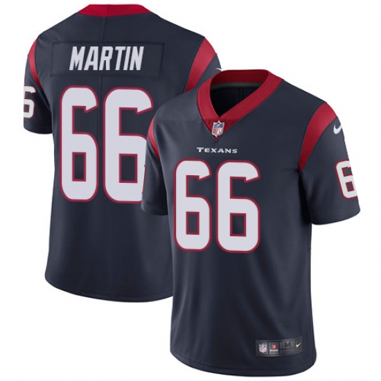 Men's Nike Houston Texans #66 Nick Martin Limited Navy Blue Team Color Vapor Untouchable NFL Jersey - Ujersey