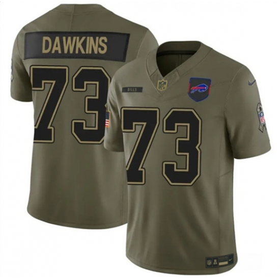 Men's Buffalo Bills #73 Dion Dawkins Olive 2025 F.U.S.E. Salute to Service Limited Football Stitched Jersey - Ujersey