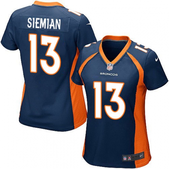 Women's Nike Denver Broncos #13 Trevor Siemian Game Navy Blue Alternate NFL Jersey - Ujersey