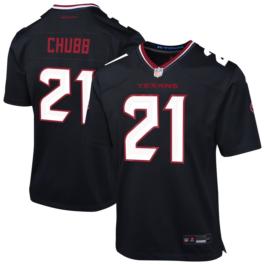 Youth Houston Texans Nick Chubb Nike Navy Team Game Jersey - Ujersey