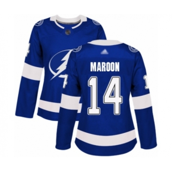 Women's Tampa Bay Lightning #14 Patrick Maroon Authentic Royal Blue Home Hockey Jersey - Ujersey