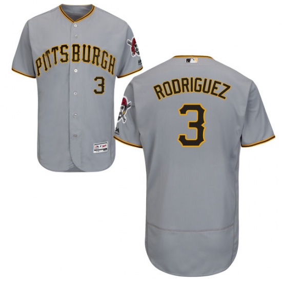 Men's Majestic Pittsburgh Pirates #3 Sean Rodriguez Grey Flexbase Authentic Collection MLB Jersey - Ujersey