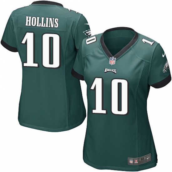 Women's Nike Philadelphia Eagles #10 Mack Hollins Game Midnight Green Team Color NFL Jersey - Ujersey