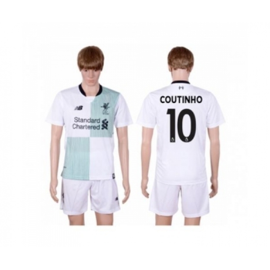 Liverpool #10 Coutinho Away Soccer Club Jersey