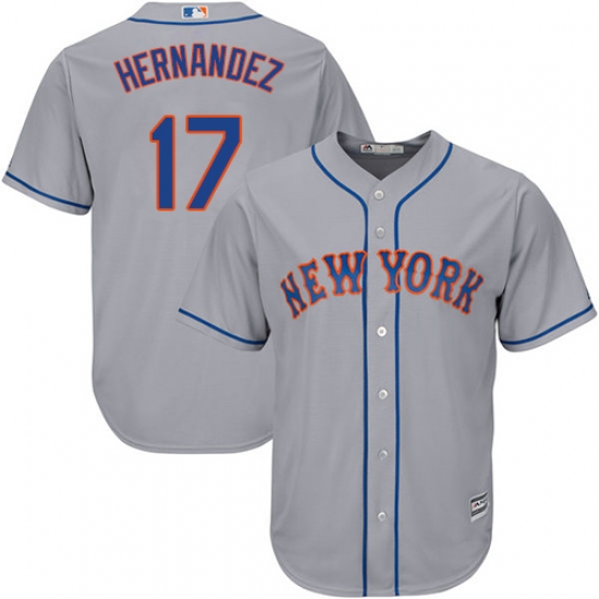Youth Majestic New York Mets #17 Keith Hernandez Authentic Grey Road Cool Base MLB Jersey - Ujersey