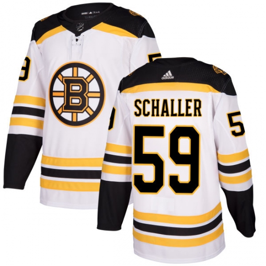 Youth Adidas Boston Bruins #59 Tim Schaller Authentic White Away NHL Jersey - Ujersey