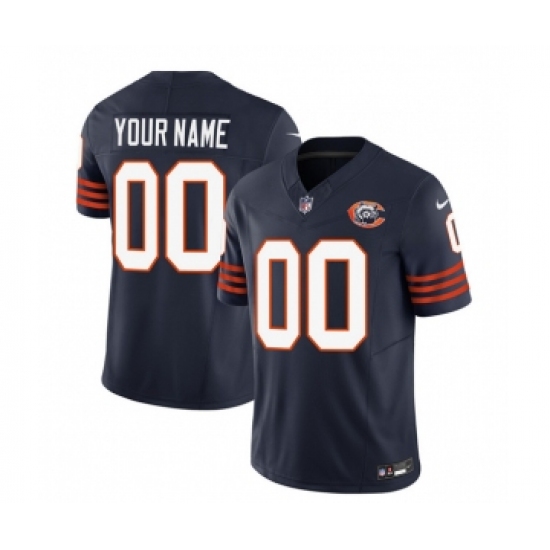 Men's Chicago Bears Active Player Custom 2023 F.U.S.E. Navy Throwback Limited Football Stitched Jersey - Ujersey