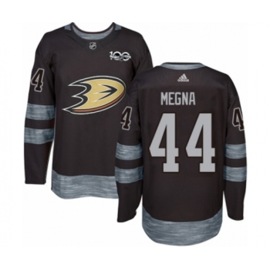 Men's Adidas Anaheim Ducks #44 Jaycob Megna Authentic Black 1917-2017 100th Anniversary NHL Jersey - Ujersey