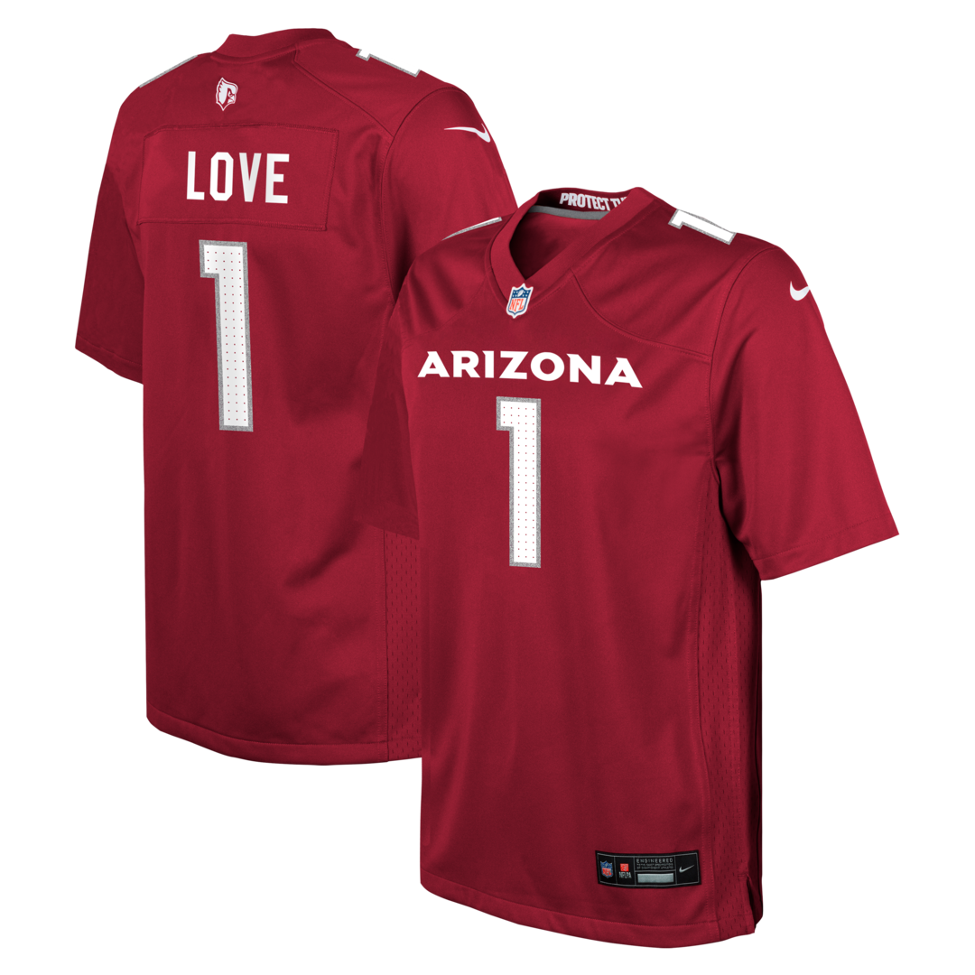 Youth Arizona Cardinals Jeremiyah Love Nike Cardinal Team Game Jersey