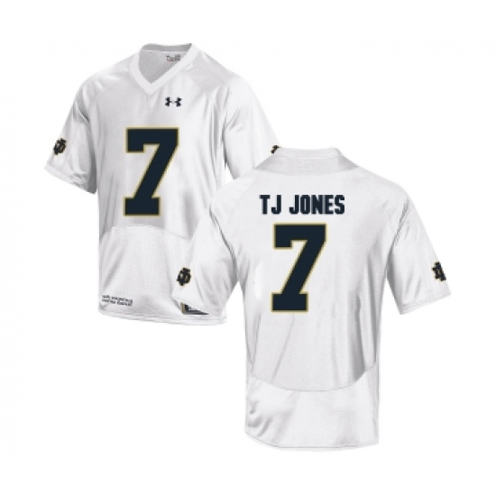 Notre Dame Fighting Irish 7 TJ Jones White College Football Jersey - Ujersey
