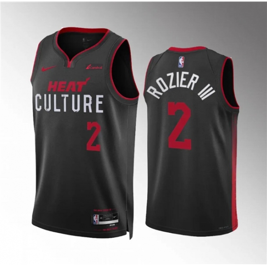 Men's Miami Heat #2 Terry Rozier III Black 2023-24 City Edition Stitched Basketball Jersey - Ujersey